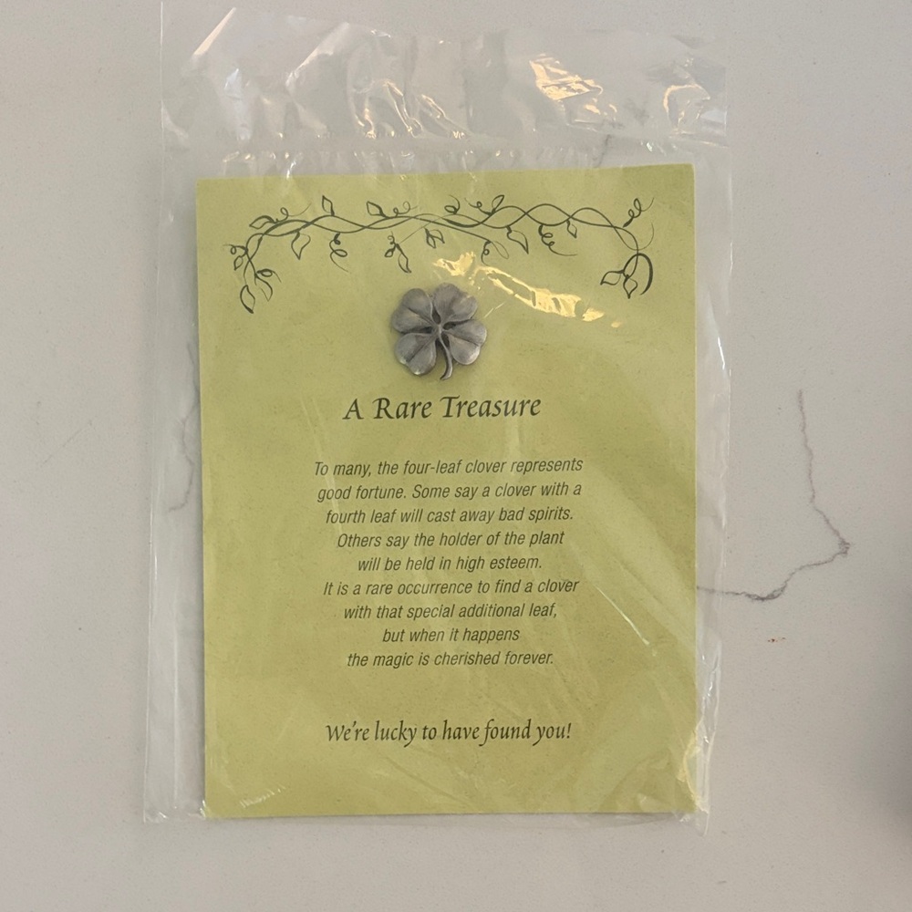 Silver Four-Leaf Clover Charm